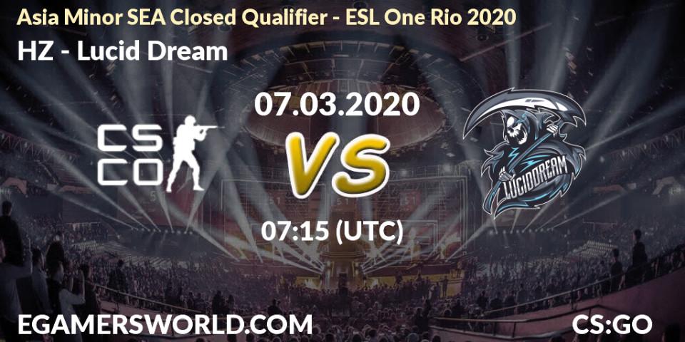 HZ vs Lucid Dream: Betting TIp, Match Prediction. 07.03.20. CS2 (CS:GO), Asia Minor SEA Closed Qualifier - ESL One Rio 2020
