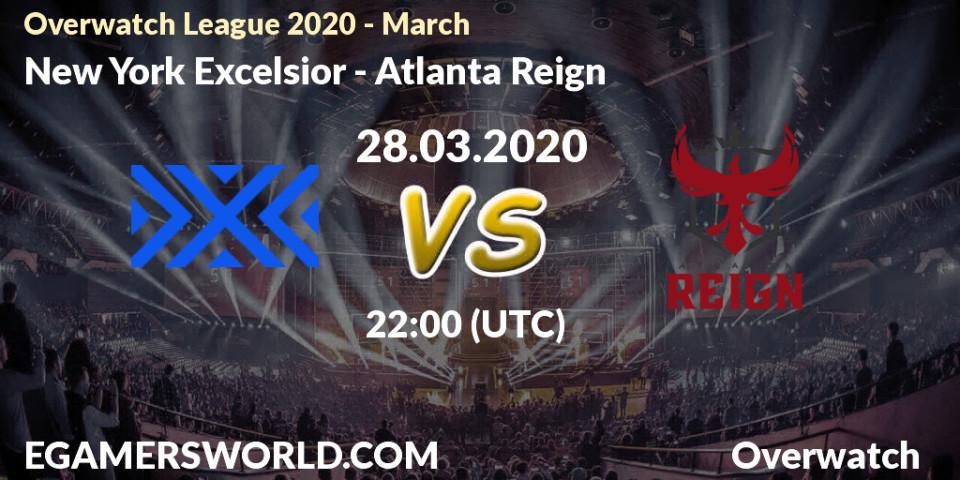 New York Excelsior vs Atlanta Reign: Betting TIp, Match Prediction. 28.03.20. Overwatch, Overwatch League 2020 - March