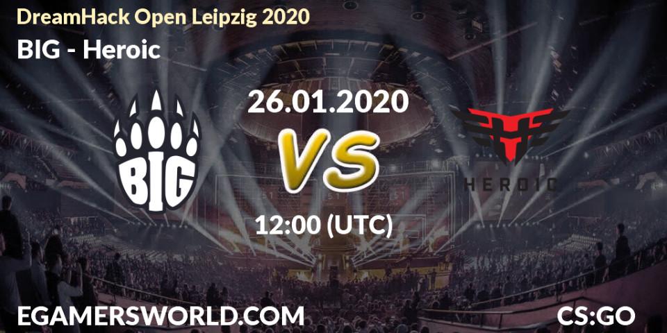 BIG vs Heroic: Betting TIp, Match Prediction. 26.01.20. CS2 (CS:GO), DreamHack Open Leipzig 2020