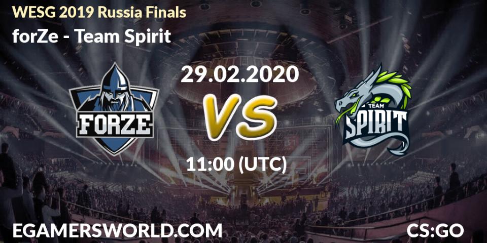 forZe vs Team Spirit: Betting TIp, Match Prediction. 29.02.20. CS2 (CS:GO), WESG 2019 Russia Finals