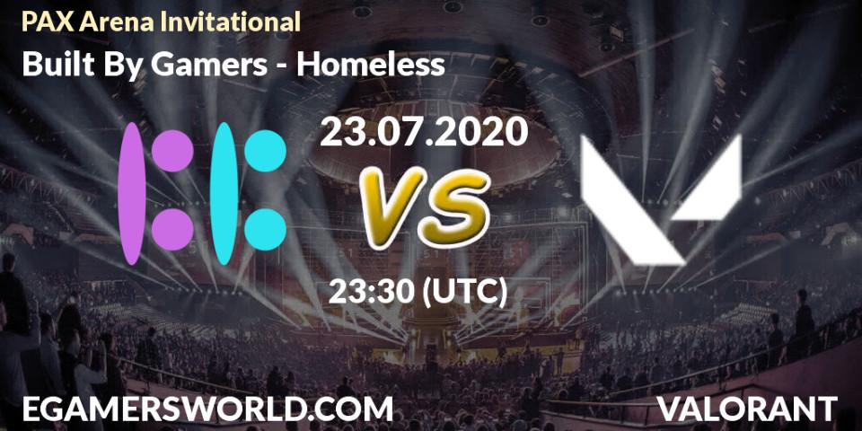 Built By Gamers vs Homeless: Betting TIp, Match Prediction. 23.07.2020 at 23:30. VALORANT, PAX Arena Invitational