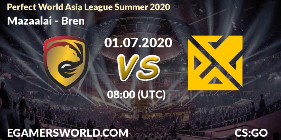 Mazaalai vs Bren: Betting TIp, Match Prediction. 01.07.20. CS2 (CS:GO), Perfect World Asia League Summer 2020