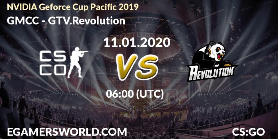 GMCC vs GTV.Revolution: Betting TIp, Match Prediction. 11.01.20. CS2 (CS:GO), NVIDIA Geforce Cup Pacific 2019