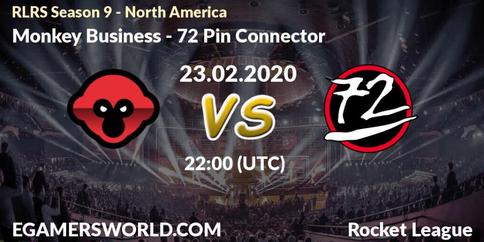 Monkey Business vs 72 Pin Connector: Betting TIp, Match Prediction. 23.02.20. Rocket League, RLRS Season 9 - North America