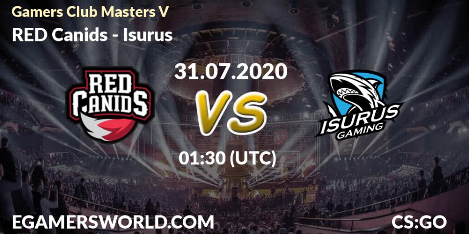 RED Canids vs Isurus: Betting TIp, Match Prediction. 31.07.20. CS2 (CS:GO), Gamers Club Masters V