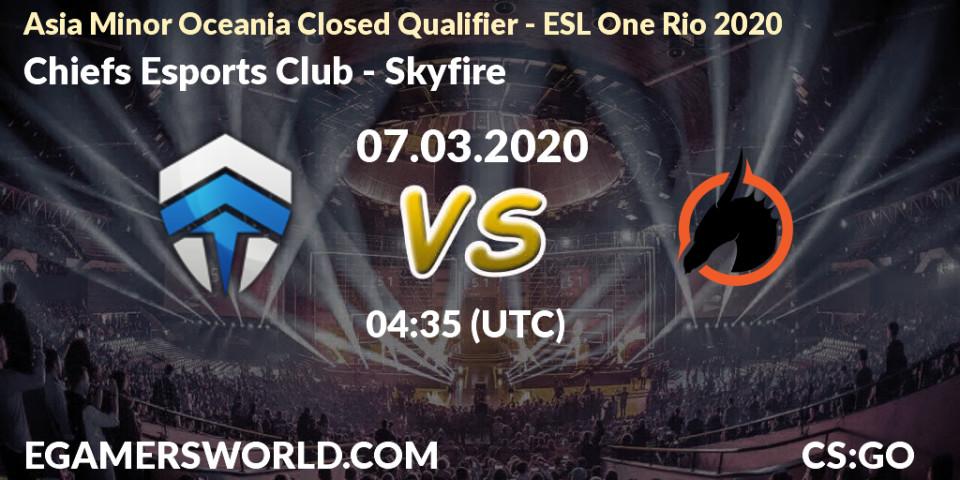 Chiefs Esports Club vs Skyfire: Betting TIp, Match Prediction. 07.03.20. CS2 (CS:GO), Asia Minor Oceania Closed Qualifier - ESL One Rio 2020