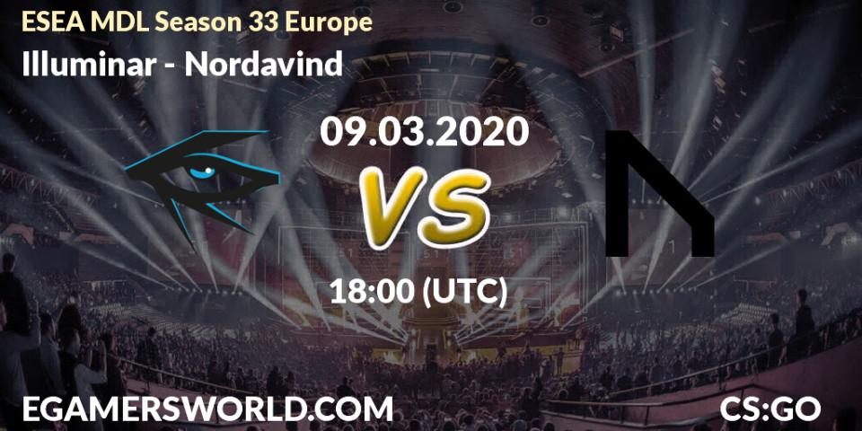 Illuminar vs Nordavind: Betting TIp, Match Prediction. 09.03.2020 at 18:00. Counter-Strike (CS2), ESEA MDL Season 33 Europe