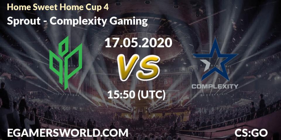 Sprout vs Complexity Gaming: Betting TIp, Match Prediction. 17.05.2020 at 16:30. Counter-Strike (CS2), #Home Sweet Home Cup 4