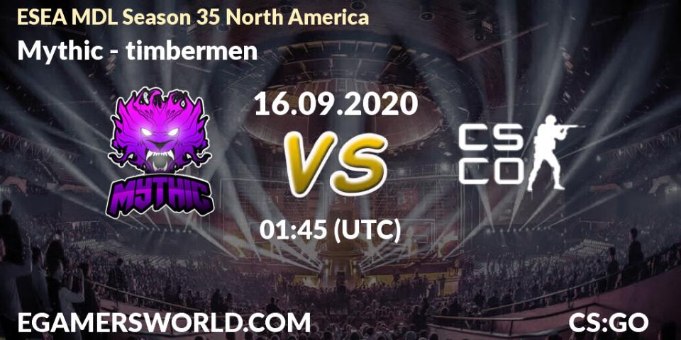 Mythic vs Depth: Betting TIp, Match Prediction. 16.09.2020 at 01:45. Counter-Strike (CS2), ESEA MDL Season 35 North America