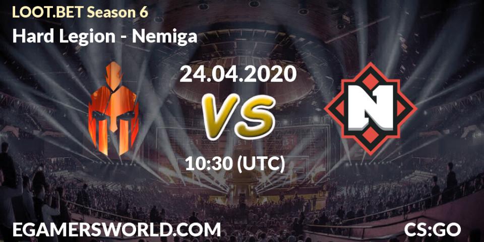 Hard Legion vs Nemiga: Betting TIp, Match Prediction. 24.04.20. CS2 (CS:GO), LOOT.BET Season 6