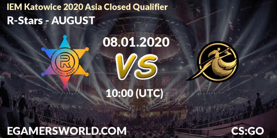 R-Stars vs AUGUST: Betting TIp, Match Prediction. 08.01.20. CS2 (CS:GO), IEM Katowice 2020 Asia Closed Qualifier