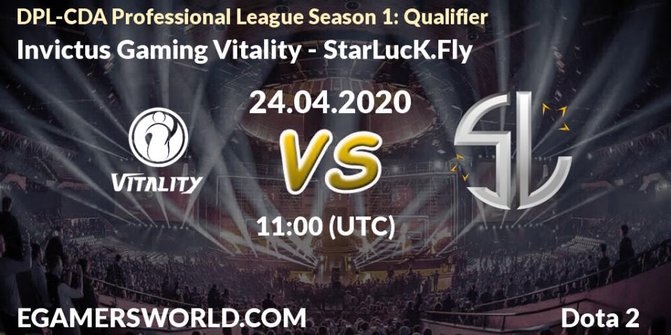 Invictus Gaming Vitality vs StarLucK.Fly: Betting TIp, Match Prediction. 24.04.20. Dota 2, DPL-CDA Professional League Season 1: Qualifier