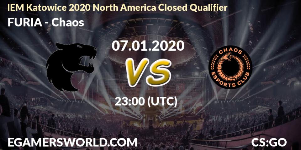 FURIA vs Chaos: Betting TIp, Match Prediction. 07.01.2020 at 23:10. Counter-Strike (CS2), IEM Katowice 2020 North America Closed Qualifier