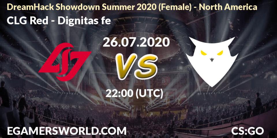 CLG Red vs Dignitas fe: Betting TIp, Match Prediction. 26.07.20. CS2 (CS:GO), DreamHack Showdown Summer 2020 (Female) - North America
