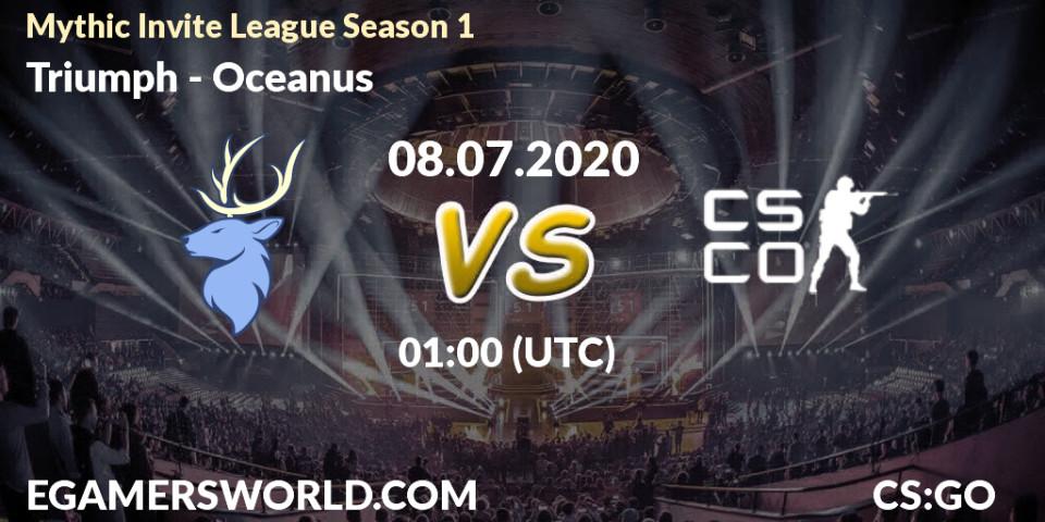 Triumph vs Oceanus: Betting TIp, Match Prediction. 08.07.20. CS2 (CS:GO), Mythic Invite League Season 1