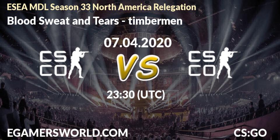 Blood Sweat and Tears vs Rebel: Betting TIp, Match Prediction. 07.04.20. CS2 (CS:GO), ESEA MDL Season 33 North America Relegation