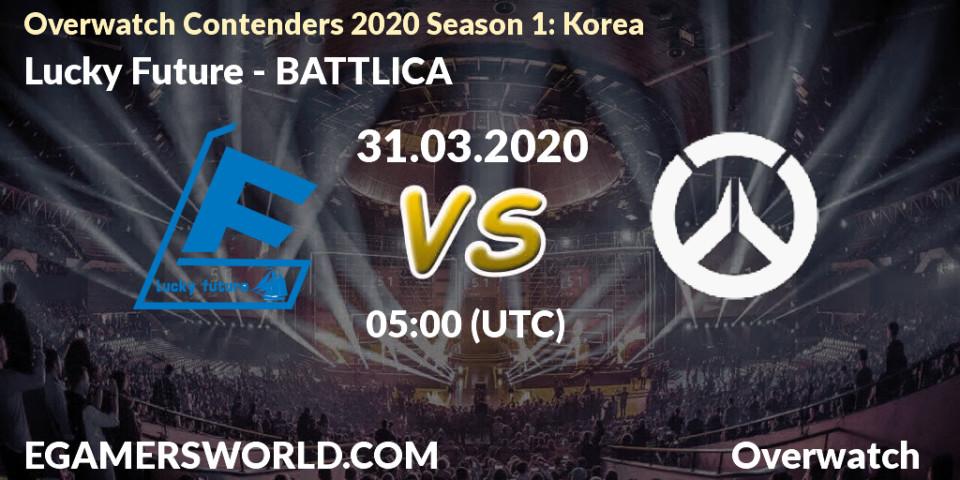 Lucky Future vs BATTLICA: Betting TIp, Match Prediction. 31.03.20. Overwatch, Overwatch Contenders 2020 Season 1: Korea