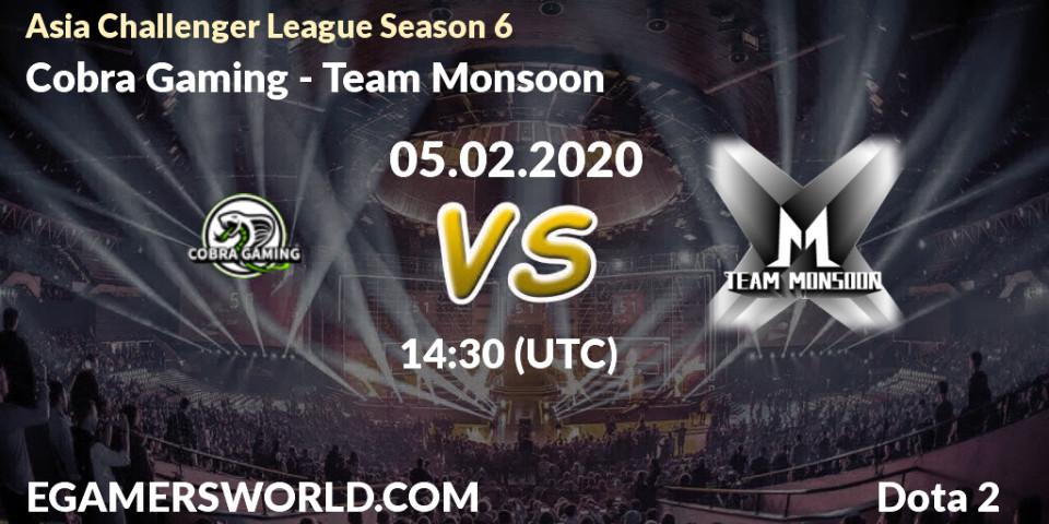 Cobra Gaming vs Team Monsoon: Betting TIp, Match Prediction. 05.02.20. Dota 2, Asia Challenger League Season 6