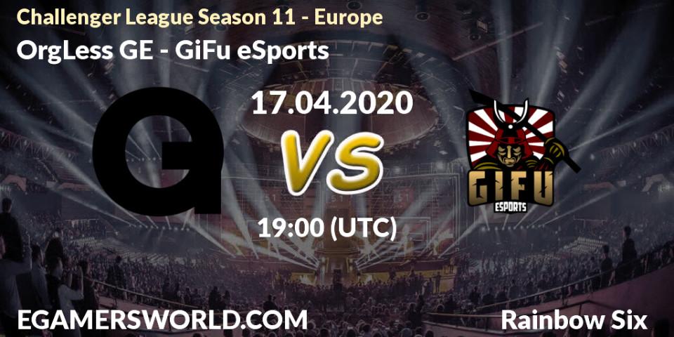 OrgLess GE vs GiFu eSports: Betting TIp, Match Prediction. 17.04.20. Rainbow Six, Challenger League Season 11 - Europe