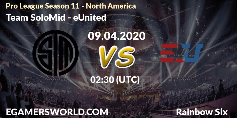 Team SoloMid vs eUnited: Betting TIp, Match Prediction. 09.04.20. Rainbow Six, Pro League Season 11 - North America
