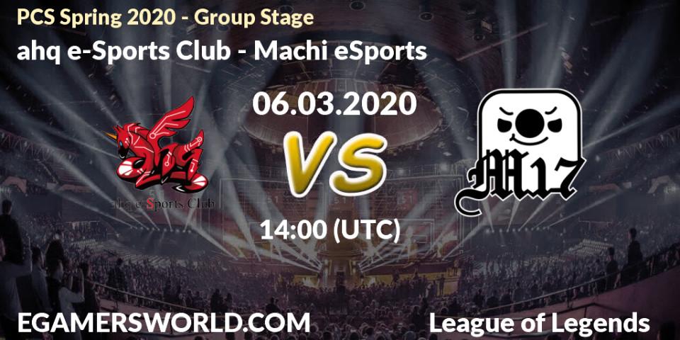 ahq e-Sports Club vs Machi eSports: Betting TIp, Match Prediction. 06.03.20. LoL, PCS Spring 2020 - Group Stage