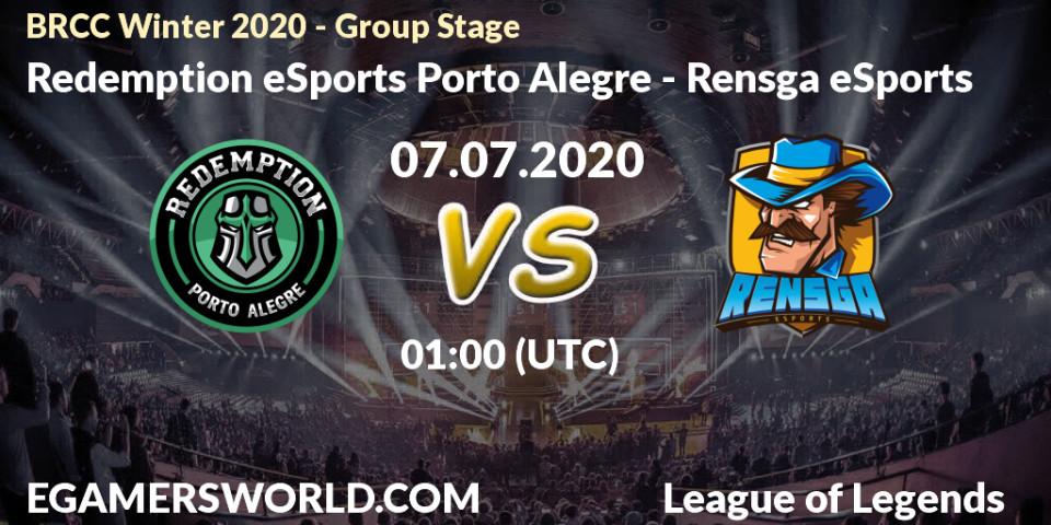 Redemption eSports Porto Alegre vs Rensga eSports: Betting TIp, Match Prediction. 07.07.20. LoL, BRCC Winter 2020 - Group Stage