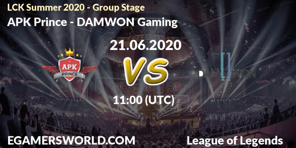 APK Prince vs DAMWON Gaming: Betting TIp, Match Prediction. 21.06.20. LoL, LCK Summer 2020 - Group Stage