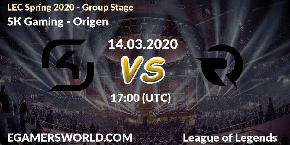 SK Gaming vs Origen: Betting TIp, Match Prediction. 21.03.20. LoL, LEC Spring 2020 - Group Stage