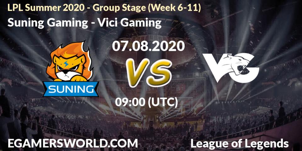 Suning Gaming vs Vici Gaming: Betting TIp, Match Prediction. 07.08.20. LoL, LPL Summer 2020 - Group Stage (Week 6-11)