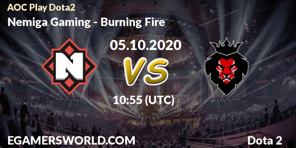 Nemiga Gaming vs Burning Fire: Betting TIp, Match Prediction. 05.10.20. Dota 2, AOC Play Dota2