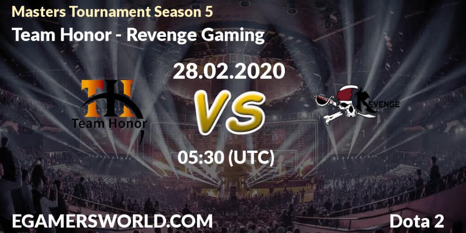 Team Honor vs Revenge Gaming: Betting TIp, Match Prediction. 28.02.20. Dota 2, Masters Tournament Season 5