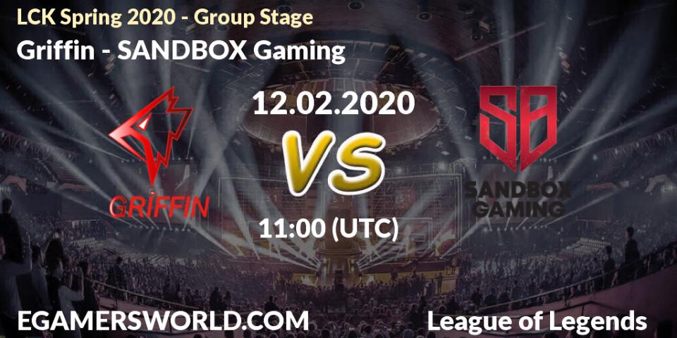Griffin vs SANDBOX Gaming: Betting TIp, Match Prediction. 12.02.20. LoL, LCK Spring 2020 - Group Stage