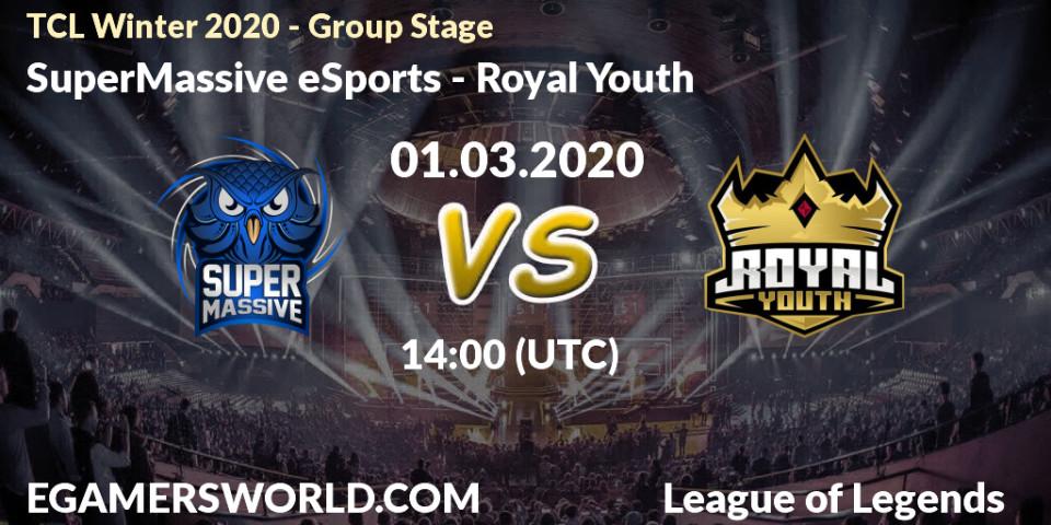 SuperMassive eSports vs Royal Youth: Betting TIp, Match Prediction. 01.03.20. LoL, TCL Winter 2020 - Group Stage