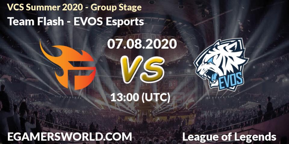 Team Flash vs EVOS Esports: Betting TIp, Match Prediction. 07.08.20. LoL, VCS Summer 2020 - Group Stage
