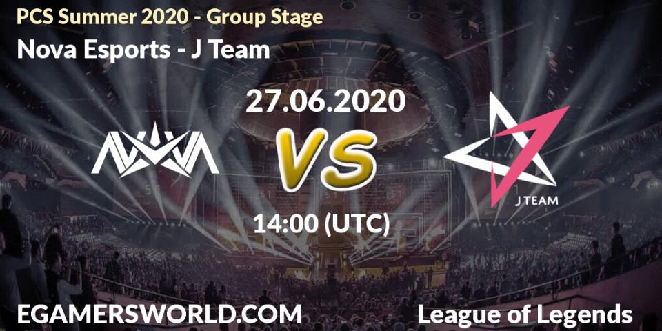 Nova Esports vs J Team: Betting TIp, Match Prediction. 27.06.2020 at 14:20. LoL, PCS Summer 2020 - Group Stage
