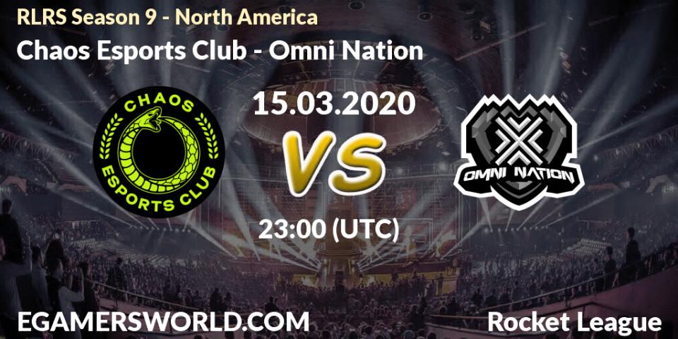 Chaos Esports Club vs Omni Nation: Betting TIp, Match Prediction. 15.03.20. Rocket League, RLRS Season 9 - North America