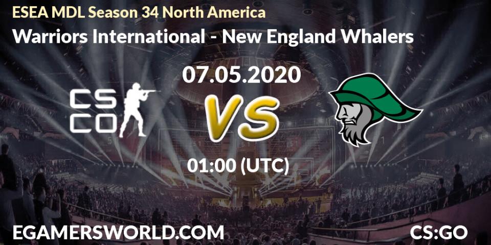 Warriors International vs New England Whalers: Betting TIp, Match Prediction. 20.05.2020 at 01:10. Counter-Strike (CS2), ESEA MDL Season 34 North America