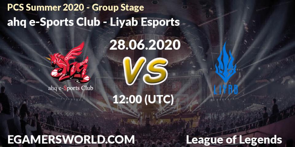 ahq e-Sports Club vs Liyab Esports: Betting TIp, Match Prediction. 28.06.2020 at 12:00. LoL, PCS Summer 2020 - Group Stage