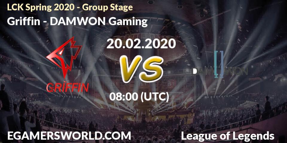 Griffin vs DAMWON Gaming: Betting TIp, Match Prediction. 20.02.20. LoL, LCK Spring 2020 - Group Stage