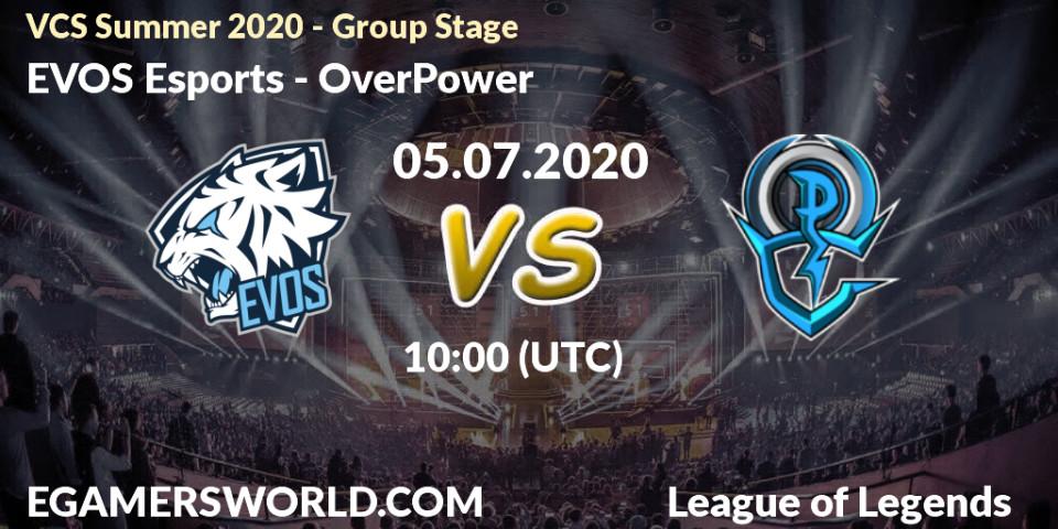 EVOS Esports vs OverPower: Betting TIp, Match Prediction. 05.07.20. LoL, VCS Summer 2020 - Group Stage