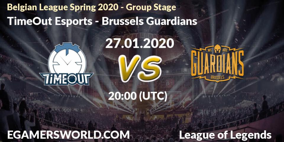TimeOut Esports vs Brussels Guardians: Betting TIp, Match Prediction. 27.01.20. LoL, Belgian League Spring 2020 - Group Stage