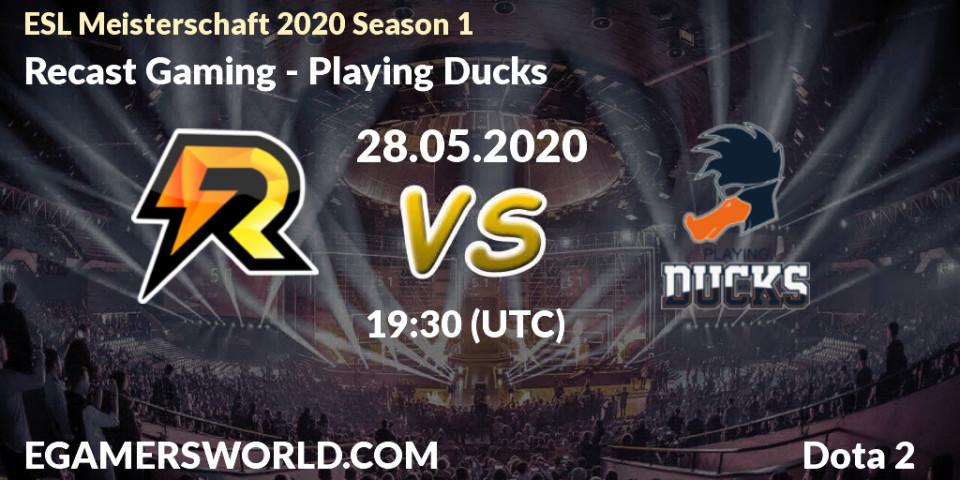 Recast Gaming vs Playing Ducks: Betting TIp, Match Prediction. 28.05.2020 at 19:33. Dota 2, ESL Meisterschaft 2020 Season 1