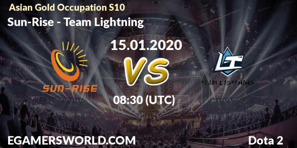 Sun-Rise vs Team Lightning: Betting TIp, Match Prediction. 15.01.20. Dota 2, Asian Gold Occupation S10