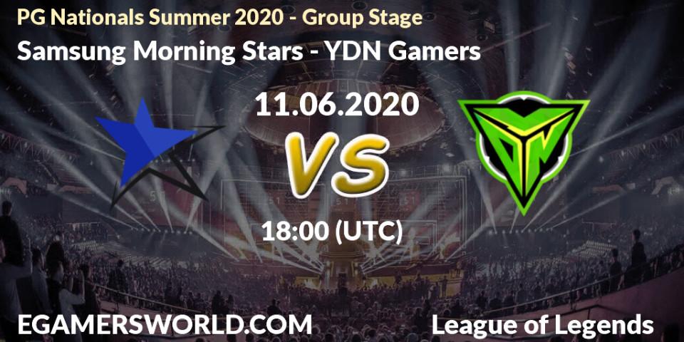 Samsung Morning Stars vs YDN Gamers: Betting TIp, Match Prediction. 11.06.20. LoL, PG Nationals Summer 2020 - Group Stage