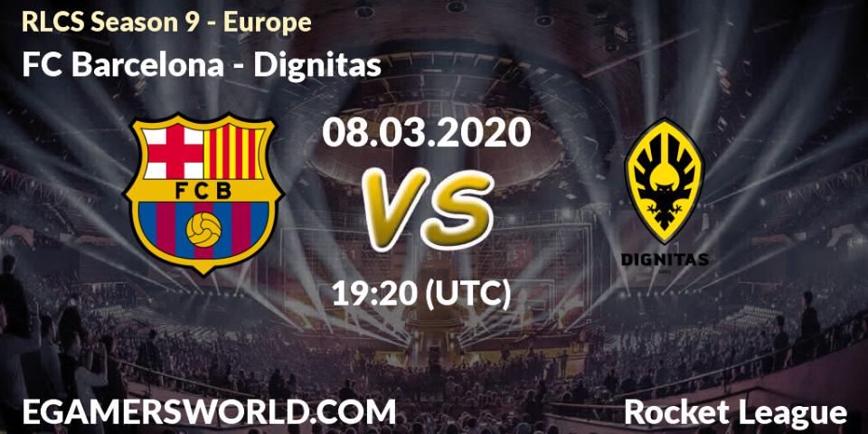 FC Barcelona vs Dignitas: Betting TIp, Match Prediction. 08.03.20. Rocket League, RLCS Season 9 - Europe