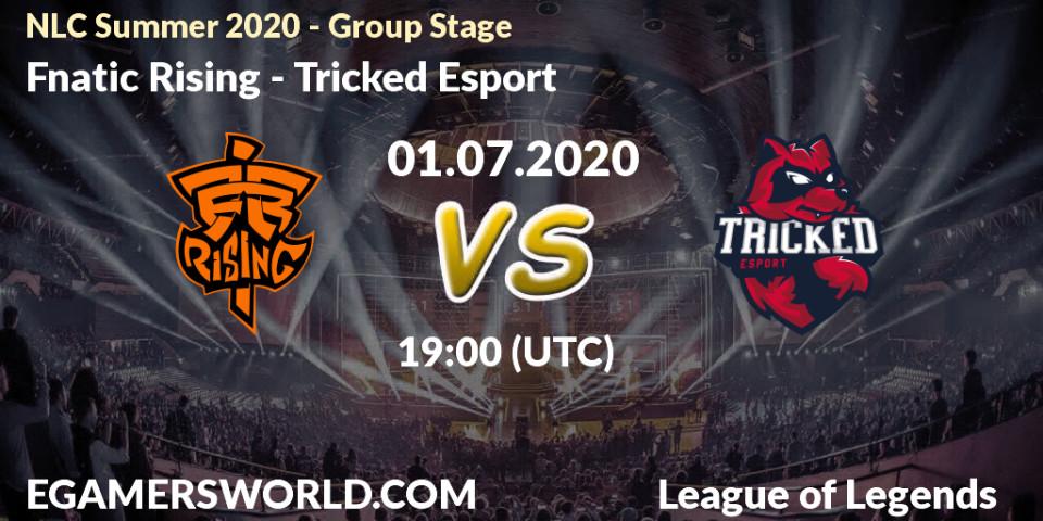 Fnatic Rising vs Tricked Esport: Betting TIp, Match Prediction. 01.07.2020 at 19:30. LoL, NLC Summer 2020 - Group Stage