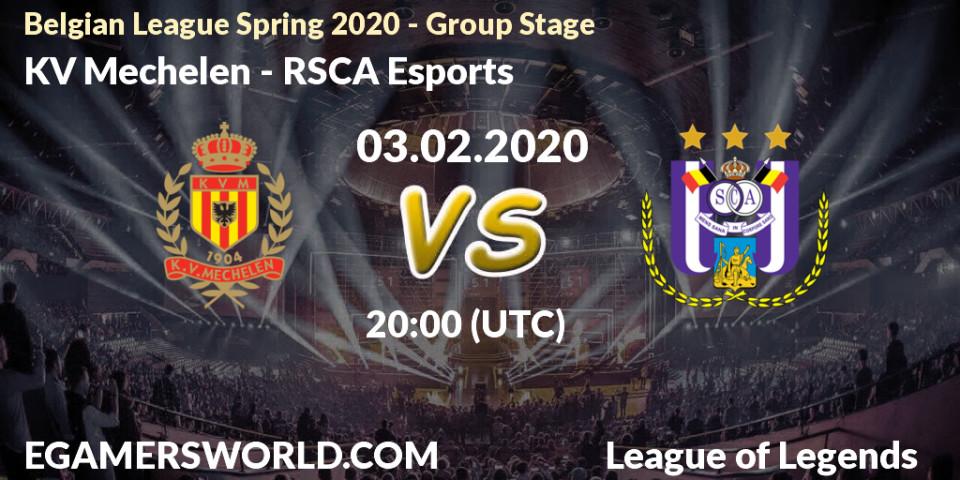 KV Mechelen vs RSCA Esports: Betting TIp, Match Prediction. 03.02.2020 at 20:00. LoL, Belgian League Spring 2020 - Group Stage