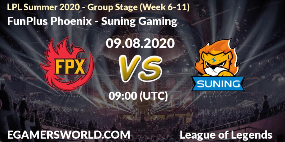FunPlus Phoenix vs Suning Gaming: Betting TIp, Match Prediction. 09.08.20. LoL, LPL Summer 2020 - Group Stage (Week 6-11)