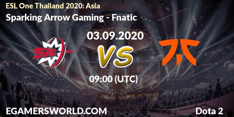 Sparking Arrow Gaming vs Fnatic: Betting TIp, Match Prediction. 03.09.20. Dota 2, ESL One Thailand 2020: Asia