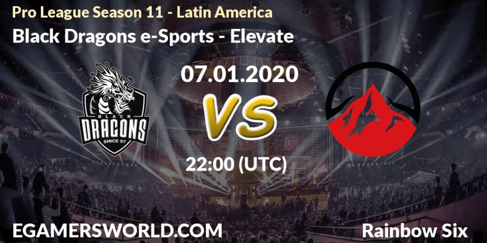 Black Dragons e-Sports vs Elevate: Betting TIp, Match Prediction. 07.01.20. Rainbow Six, Pro League Season 11 - Latin America
